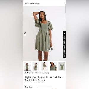 Madewell Lucy Smocked mini dress